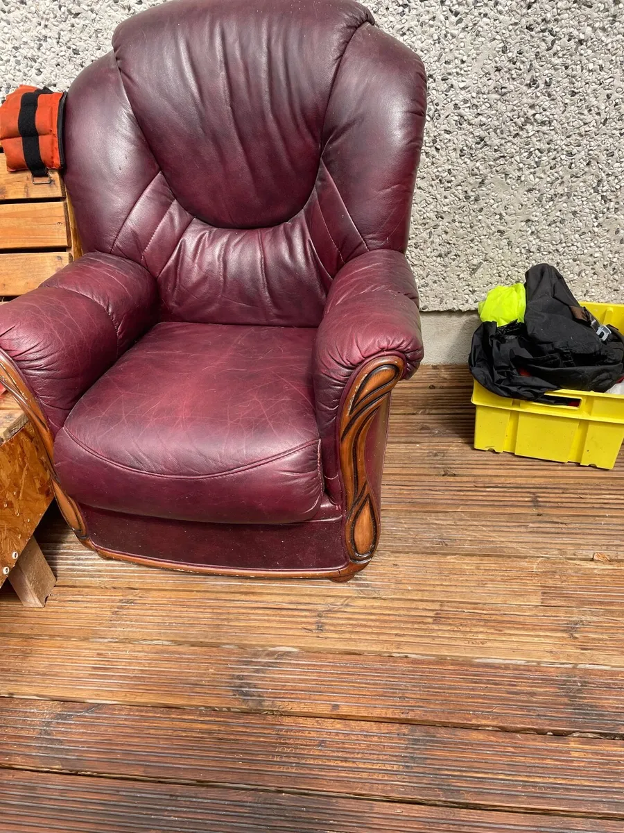 Two leather settees