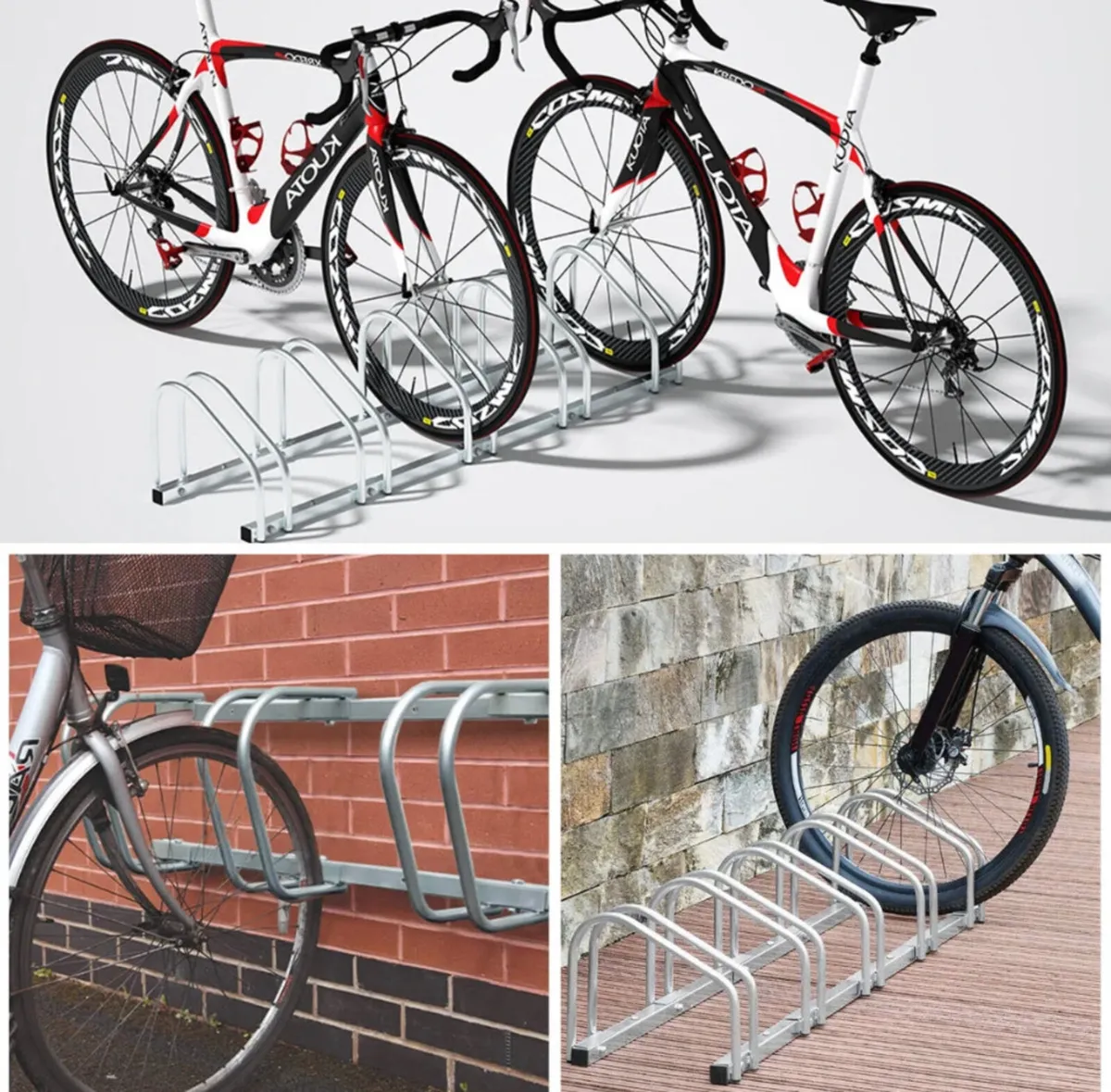 3, 4 or 5 Bicycle Parking Stand Bike Rack - Image 1