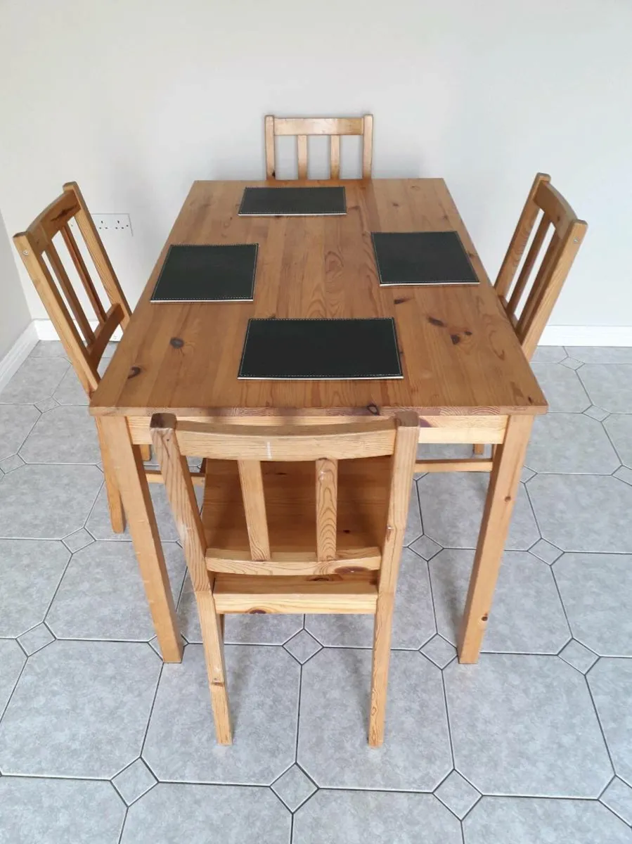 Table & 4 chairs Pine - Image 2