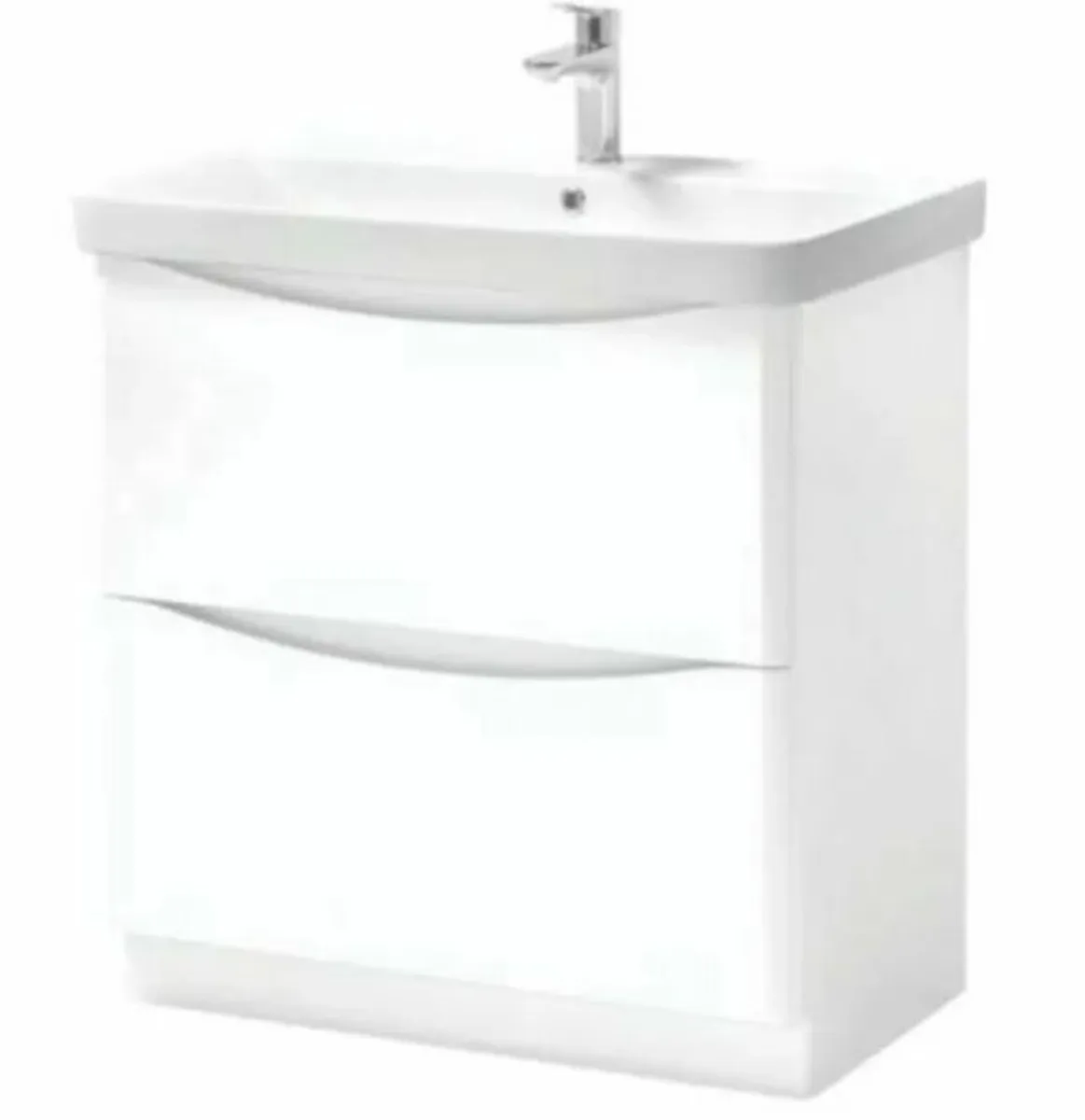 800mm White Vanity Unit