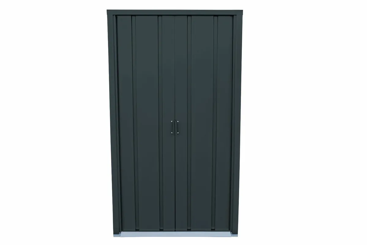 6x4 TOP Steel Sheds in Anthracite Grey. - Image 4