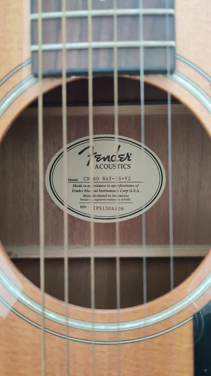 Guitar Fender CD-60 NAT DS V2 acoustic - Image 3