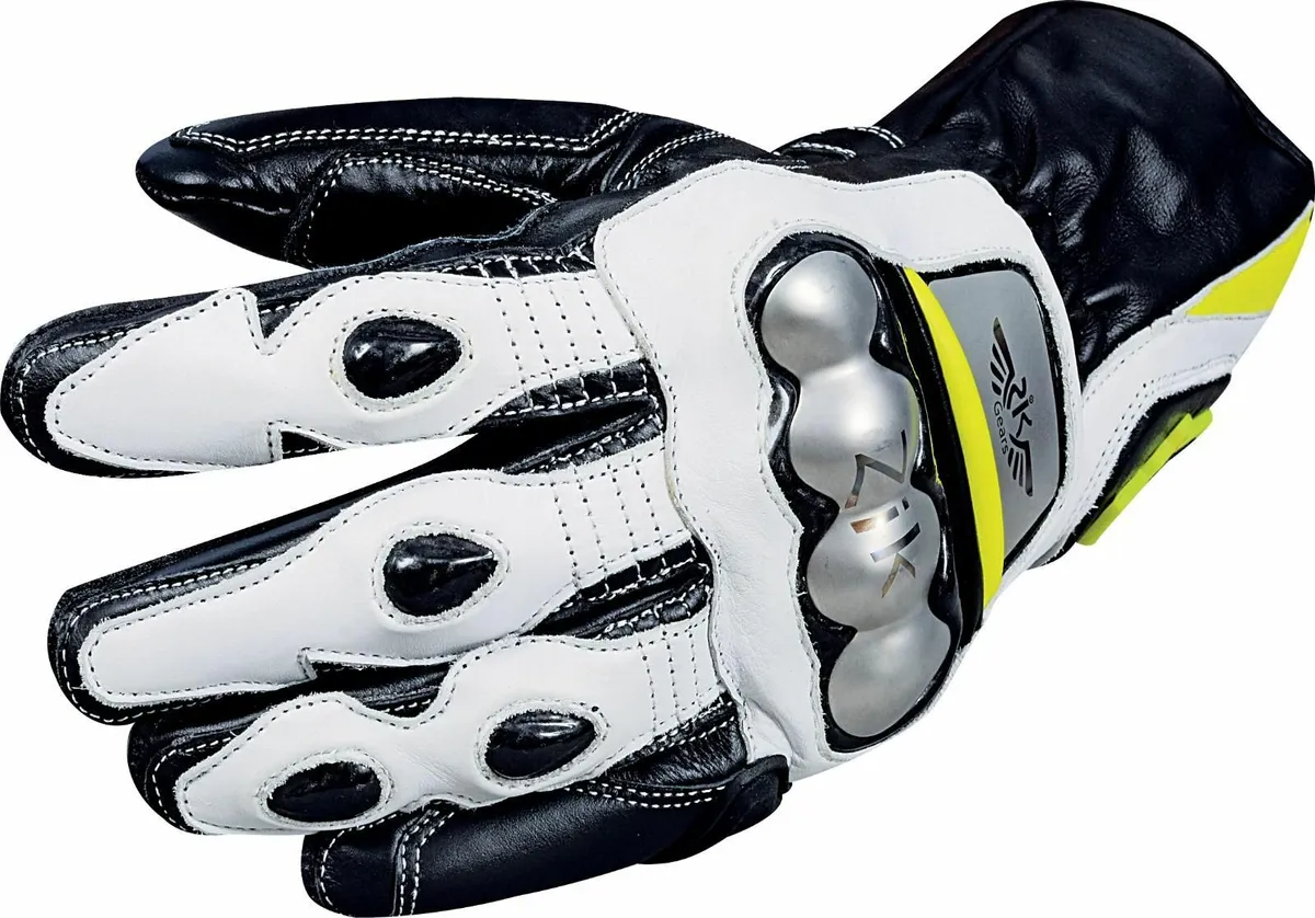 Genuine Leather Water Resistant  Motorbike Gloves - Image 3
