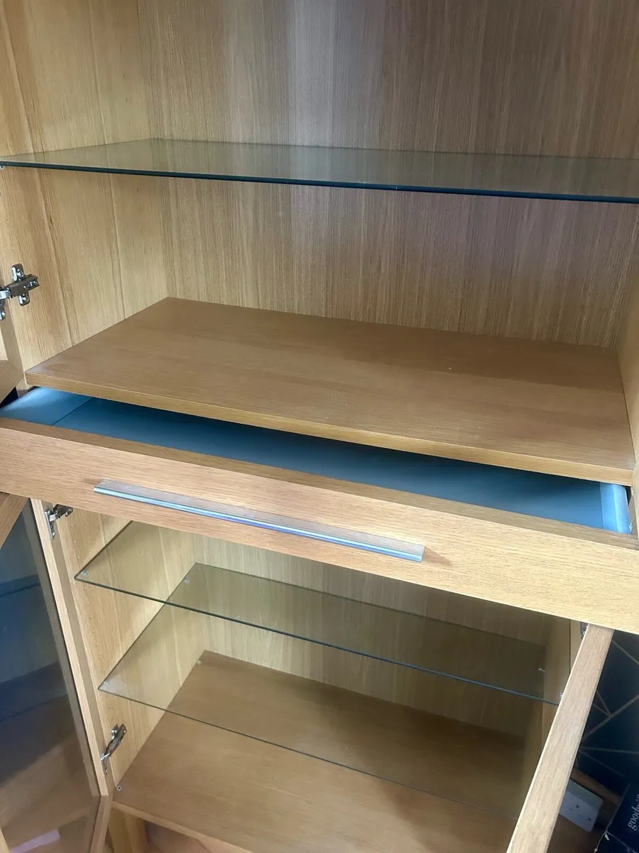 Oak Effect Display Cabinet - Image 4