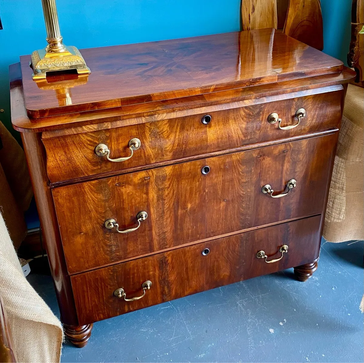 Antique Biedermeier Chest of Drawers - Image 2