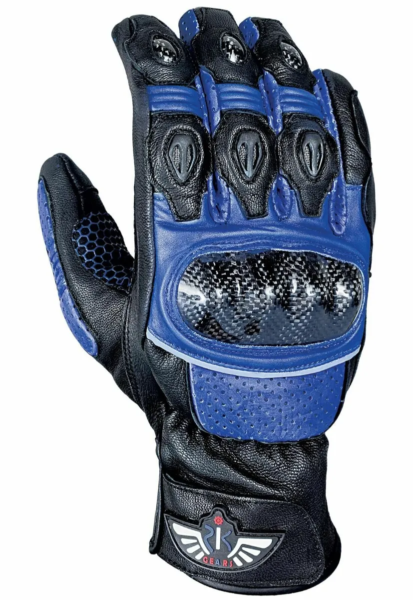 Leather Motorcycle Gloves, Touchscreen-Ready Biker - Image 4