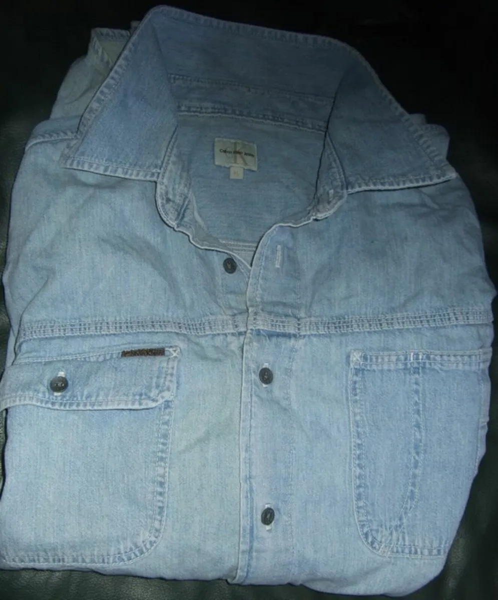 Vintage Authentic Calvin Klein Denim Shirt-Unisex - Image 3