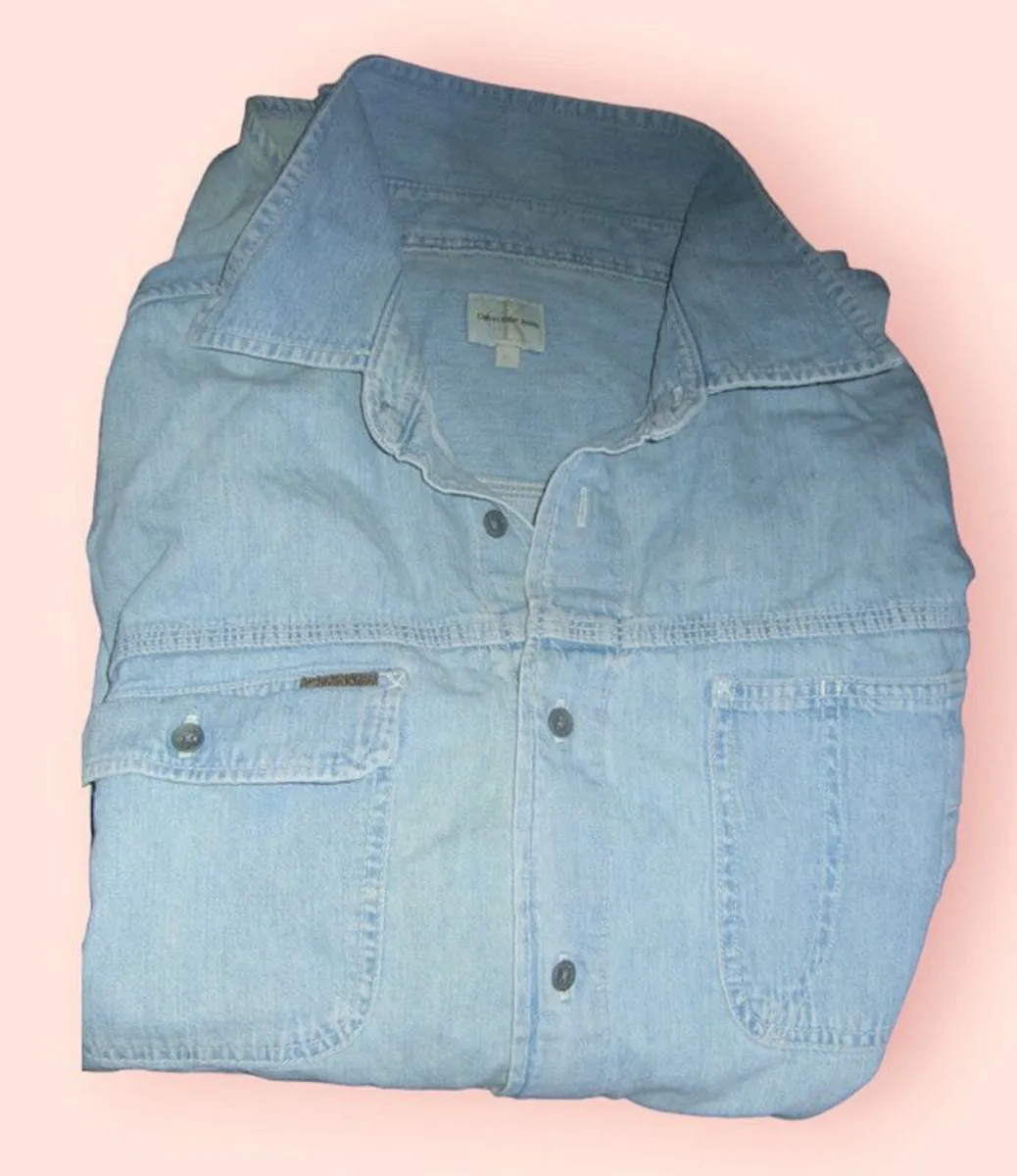 Vintage Authentic Calvin Klein Denim Shirt-Unisex - Image 4