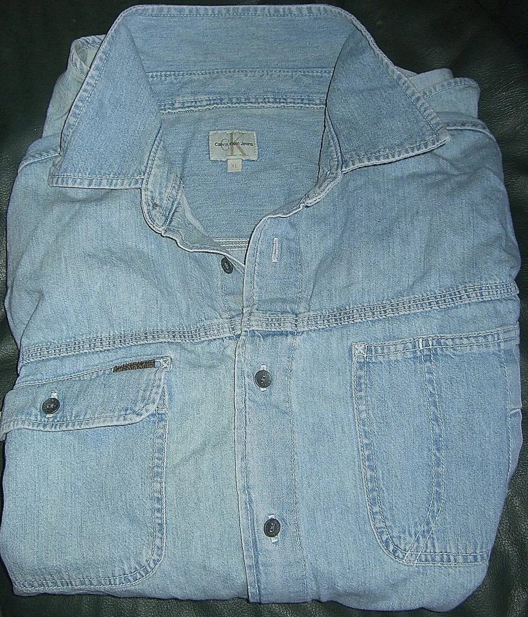 Vintage Authentic Calvin Klein Denim Shirt-Unisex - Image 1