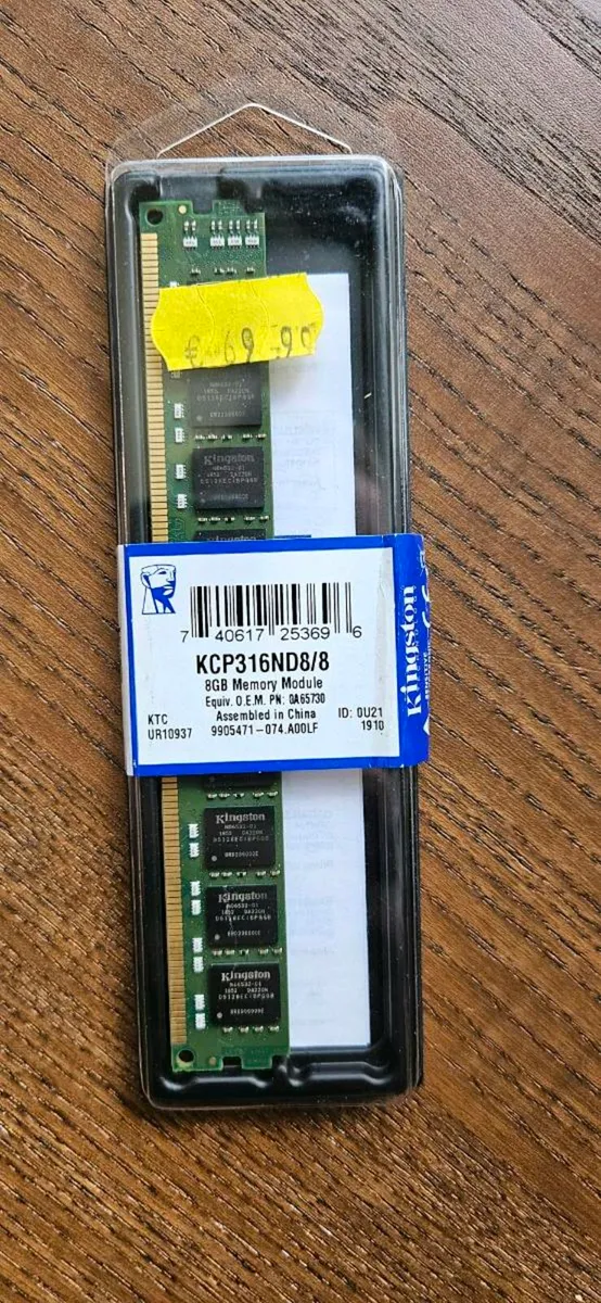 Kingston 8GB DDR3 RAM - KCP316ND8/8 - Never Used