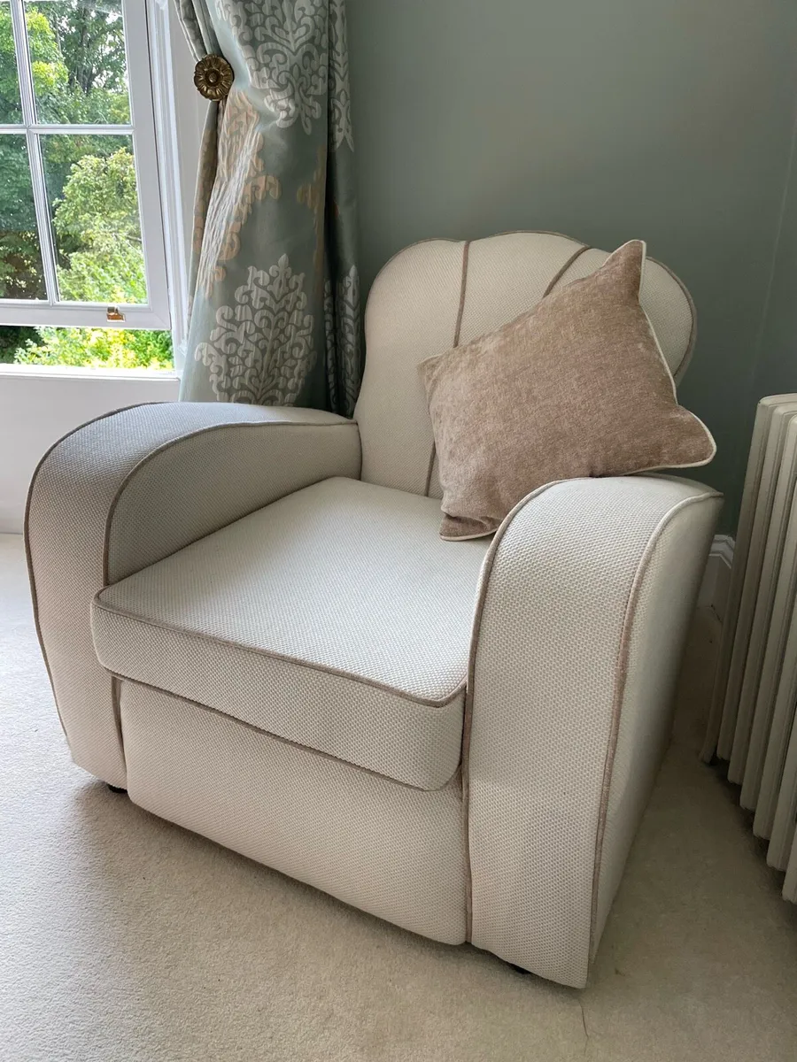 Unique 1930s Vintage / Antique Sofa + 2 Armchairs - Image 3