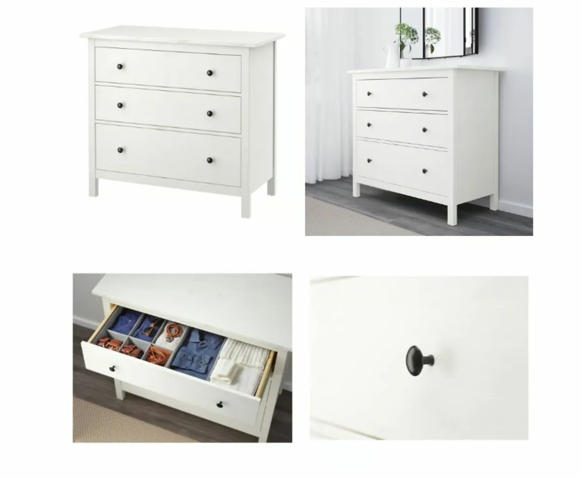 Hemnes chest of 3 Drawers IKEA - Image 3