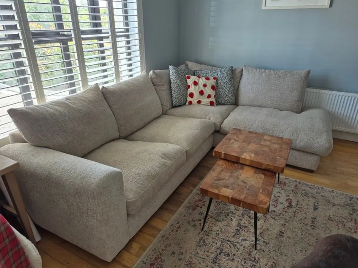 Beige Fabric Sofa - Image 4