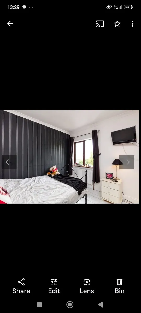 2 lovely double beds 1 leather brown double - Image 2