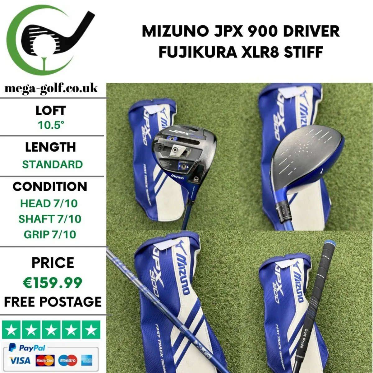 MIZUNO JPX 900 DRIVER / 10.5° /FUJIKURA XLR8 STIFF - Image 1