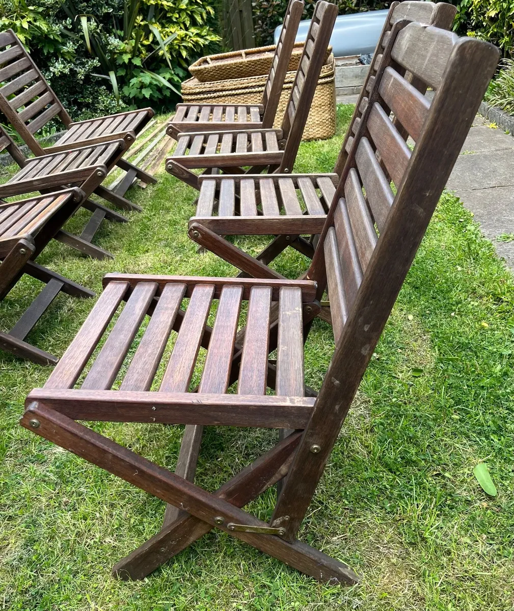 Wooden Garden Chairs (8) - Image 2