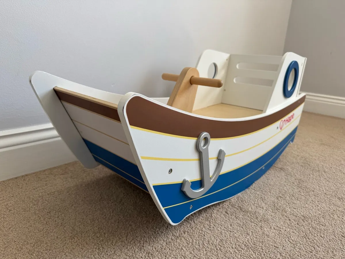 Hape High Seas Rocker Wooden Boat - Image 1