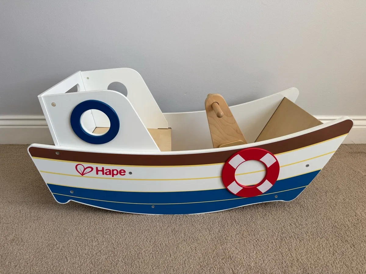 Hape High Seas Rocker Wooden Boat - Image 3