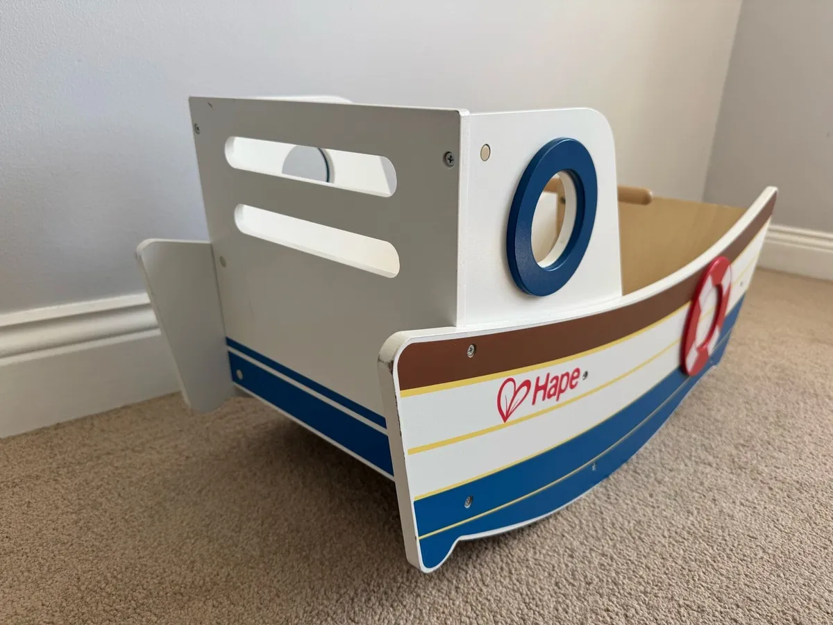 Hape High Seas Rocker Wooden Boat - Image 4
