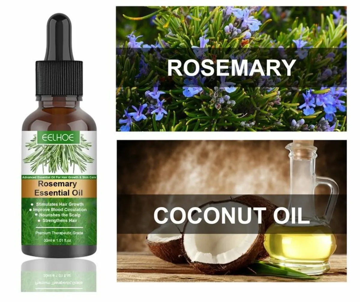 Pure Rosemary Essential Oil for Hair Growth, Skin - Image 1
