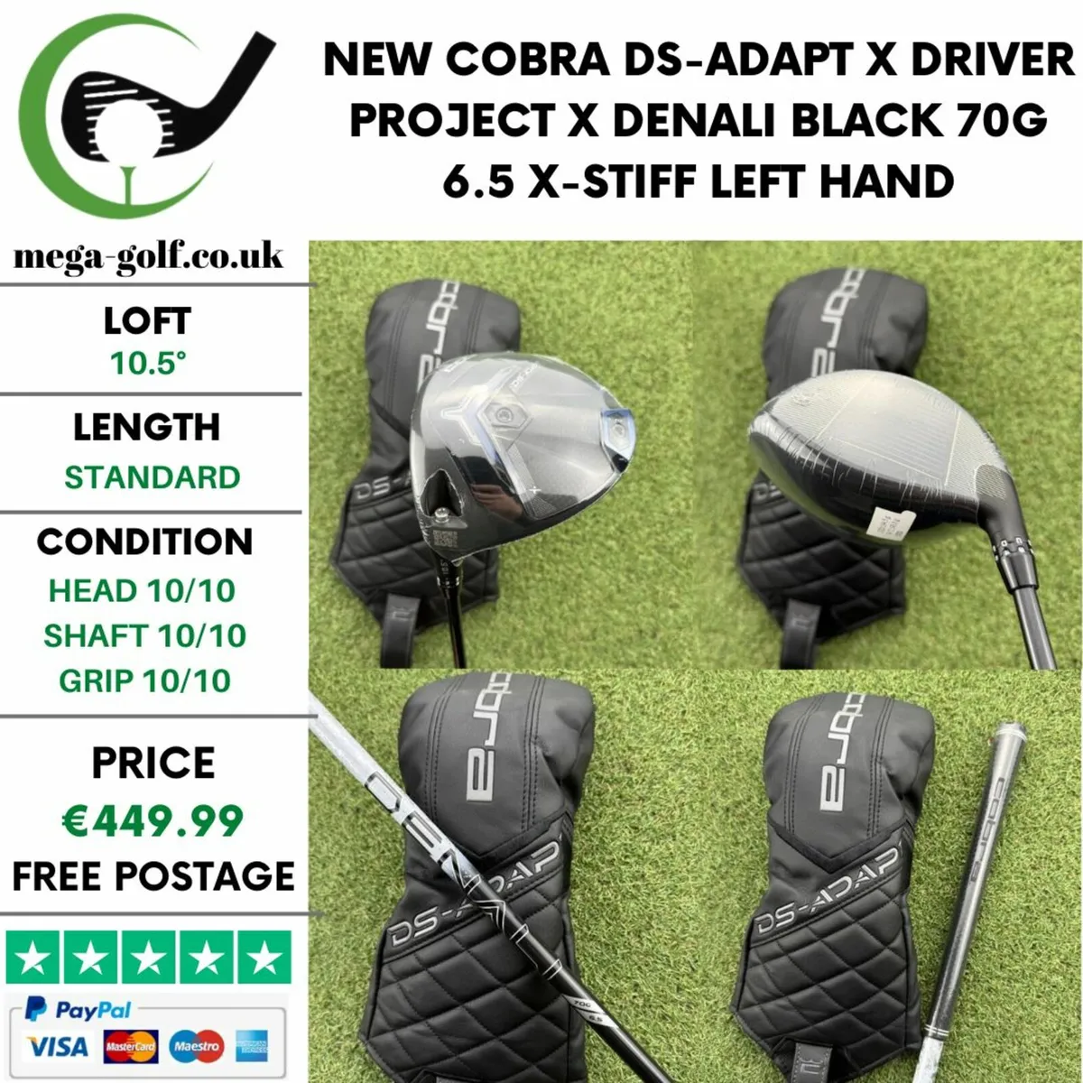 NEW COBRA DS-ADAPT X DRIVER / 10.5° / X-STIFF - Image 1