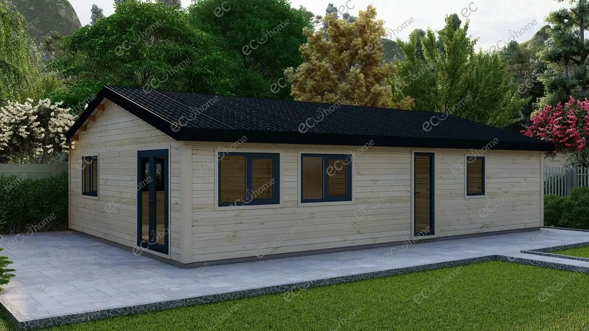Ecohome Log Cabins 2 Bed James 11m x 7.5m Modular - Image 1