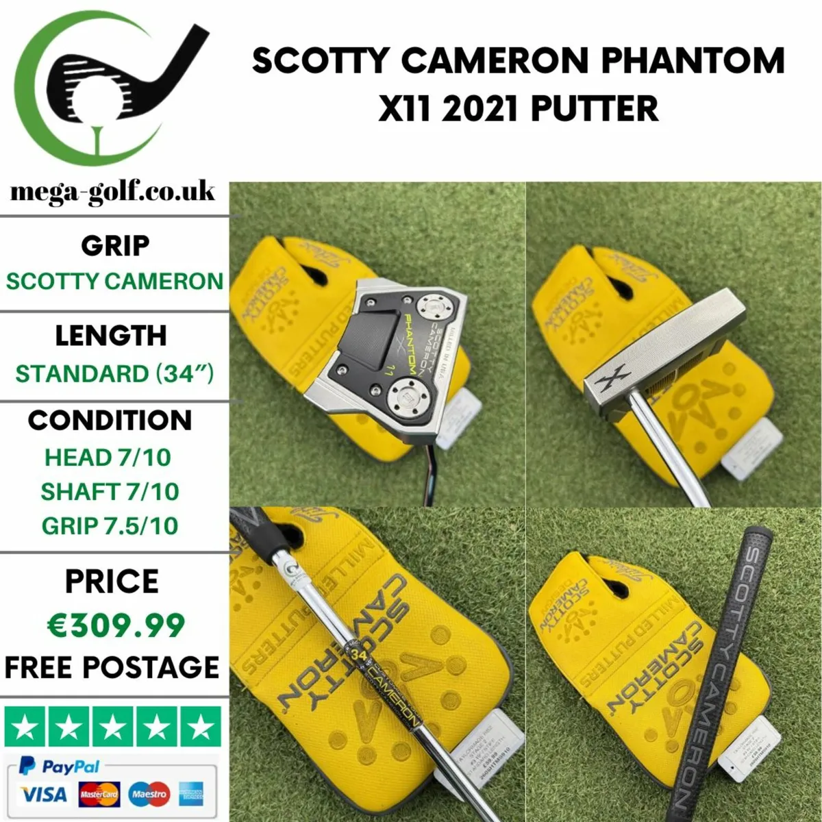 SCOTTY CAMERON PHANTOM X11 2021 PUTTER / 34″ - Image 1