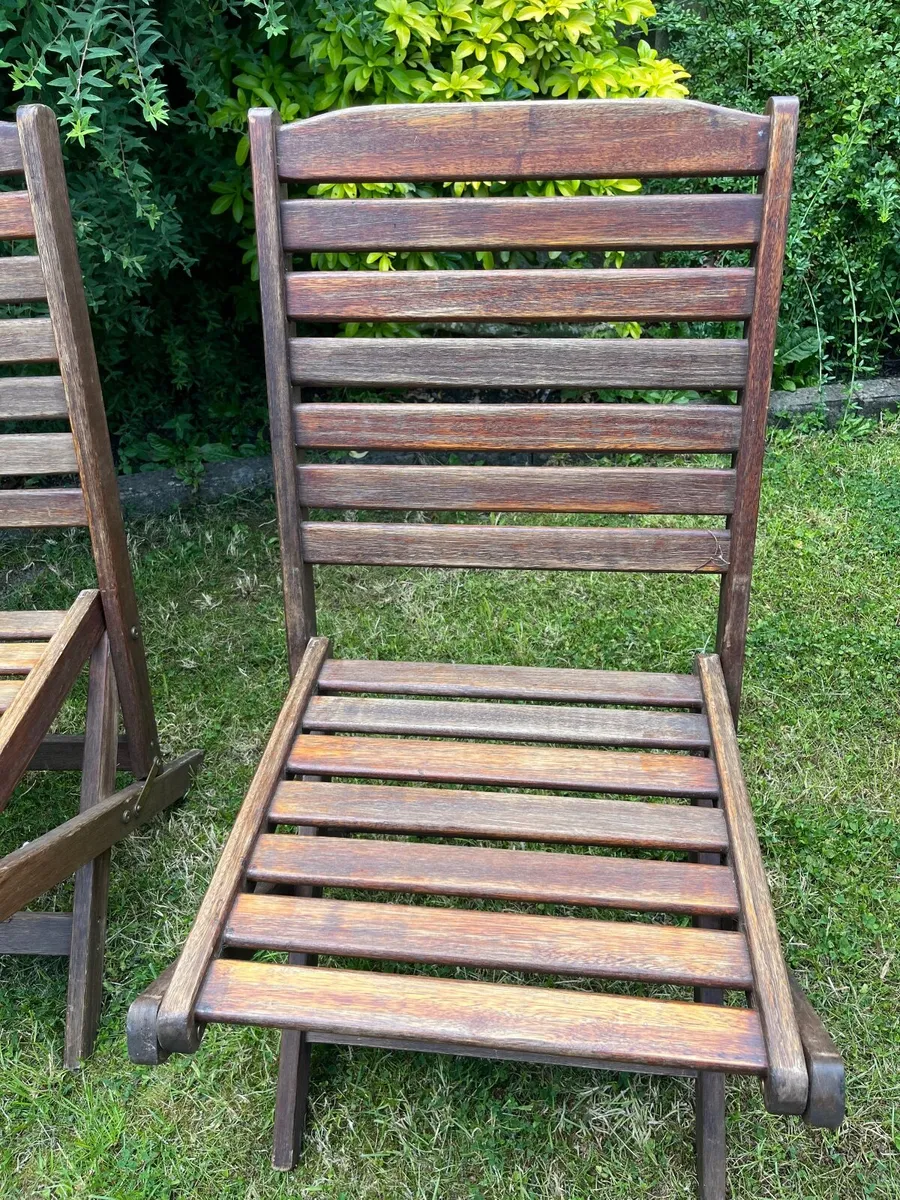 Wooden Garden Chairs (8) - Image 3
