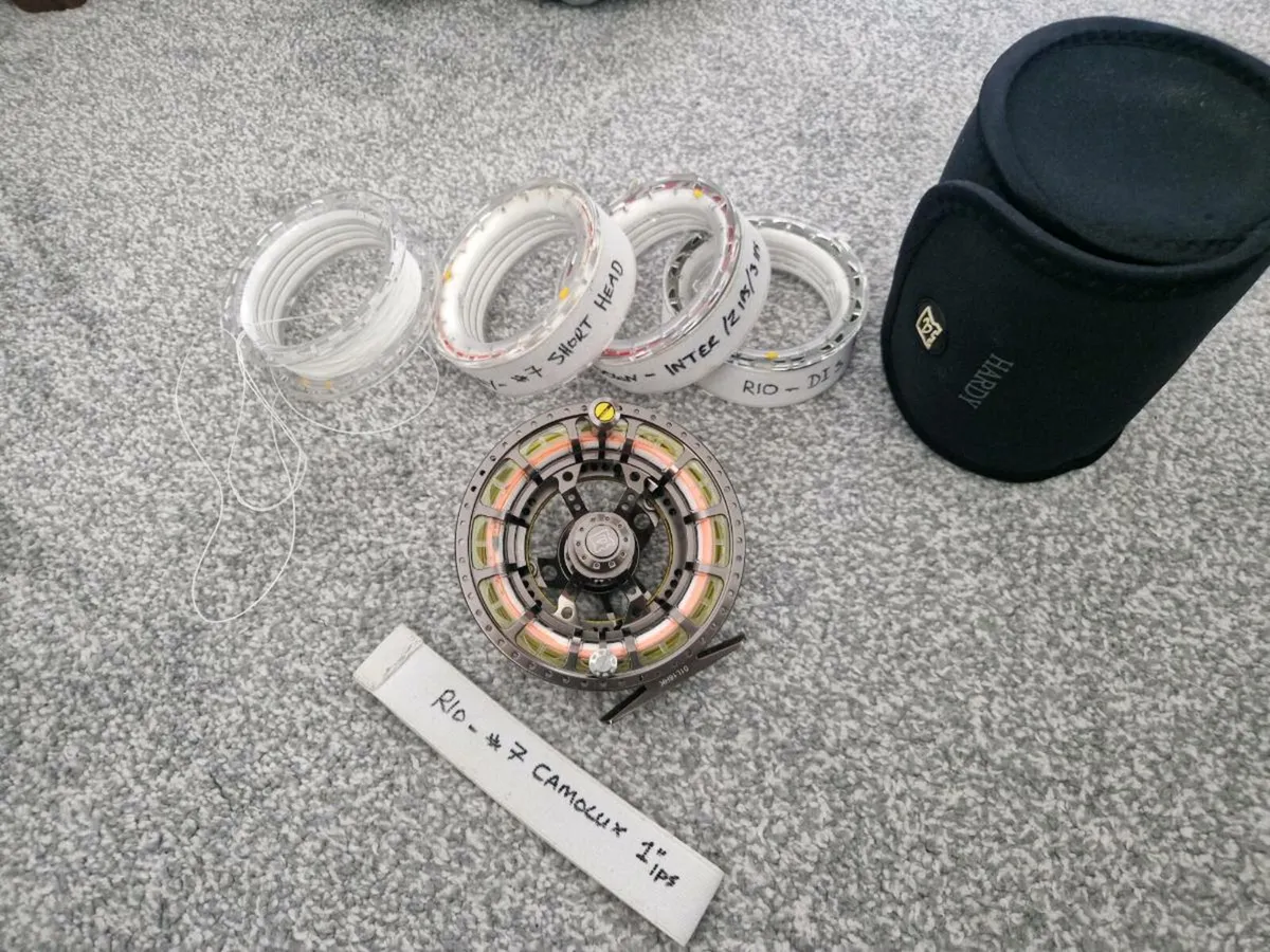Hardy ASR 6000 reel, 5 spools and 3 lines - Image 1