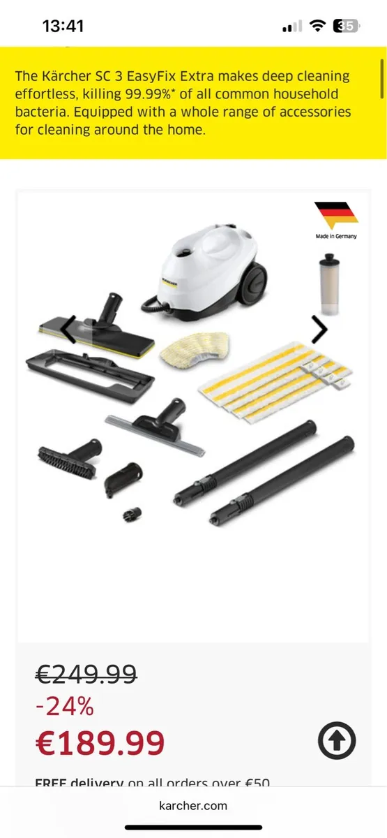 Brand new in box Karcher steam cleaner - Image 3