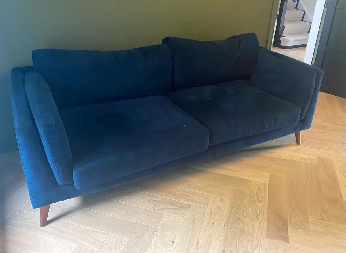 Navy 3 seater sofa