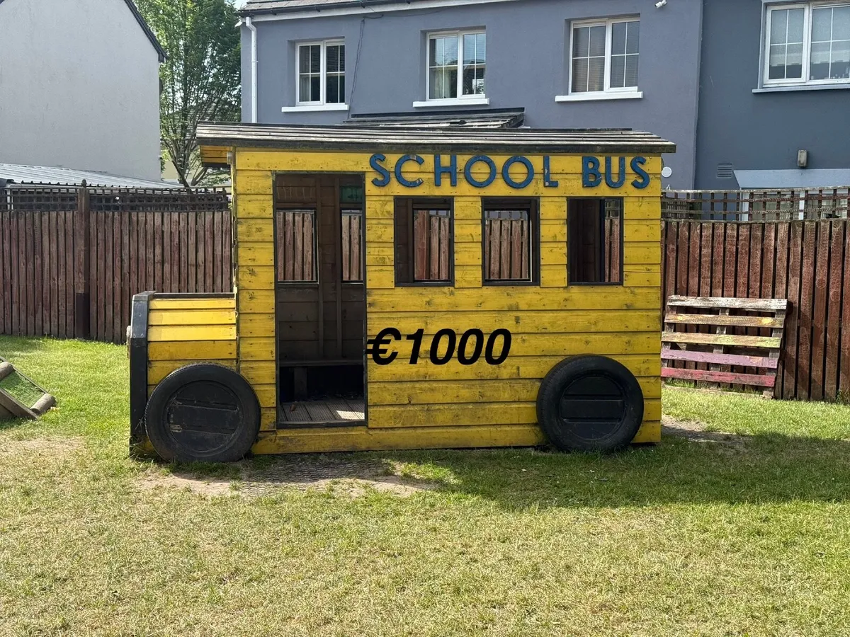 Wooden Childrens' Play School Bus
