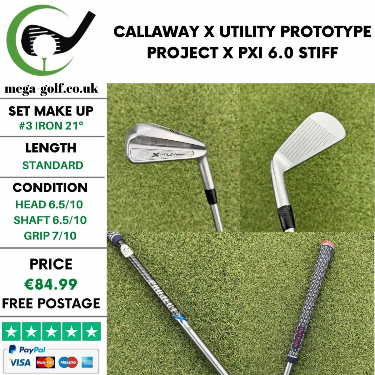 CALLAWAY X UTILITY PROTOTYPE #3 IRON 21º / STIFF - Image 1