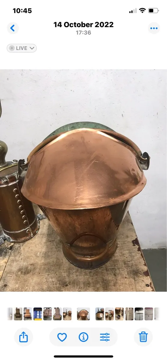 Copper coal bucket - Image 1