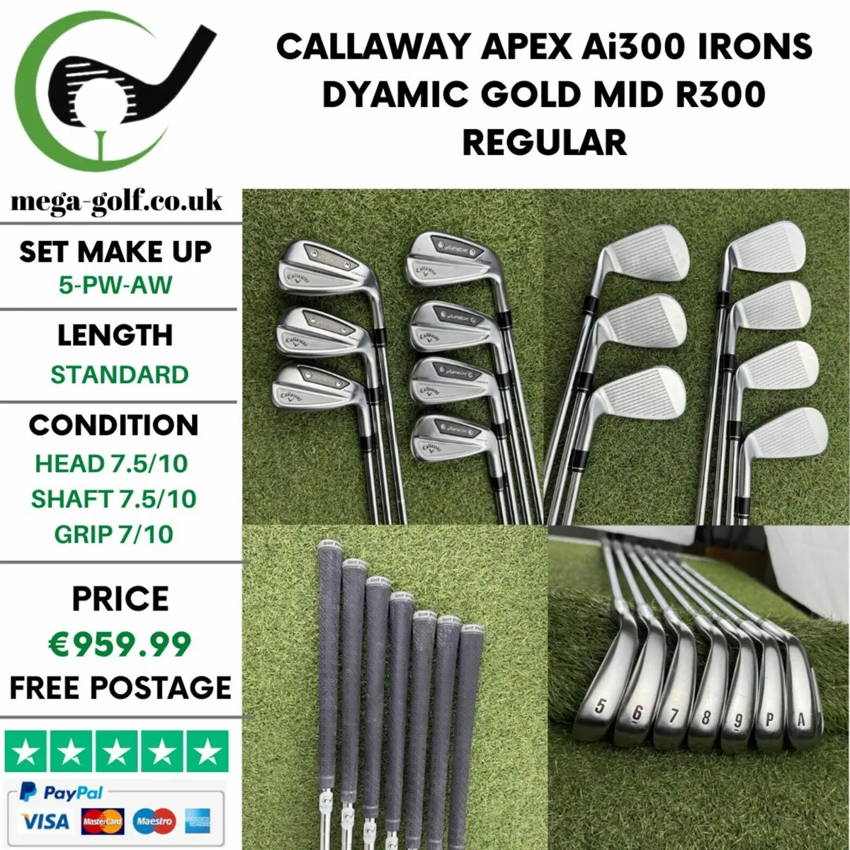 CALLAWAY APEX Ai300 IRONS / 5-PW-AW / REGULAR - Image 1