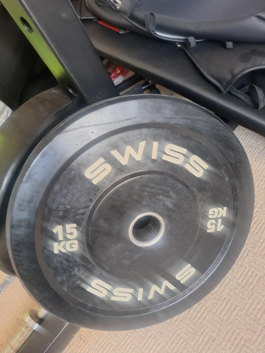 Squat rack and weights - Image 2