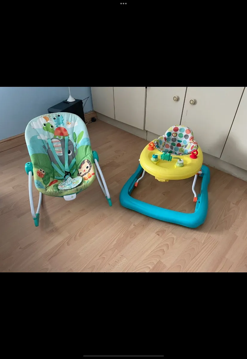 Cot, walker and chair - Image 1