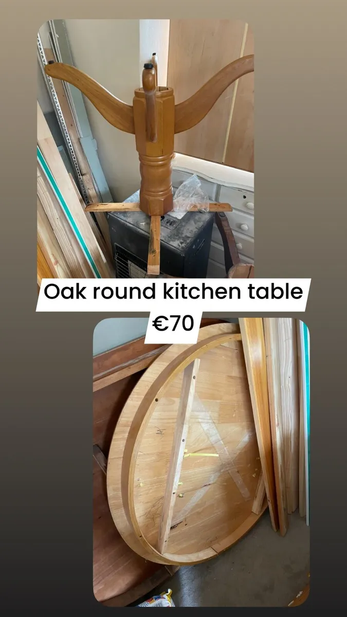 Round kitchen table oak