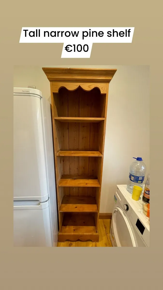 Pine book shelf unit shelf