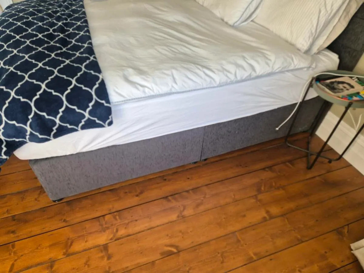 King Koil Divan Bed Base + Donegal Headboard 4ft 6 - Image 2