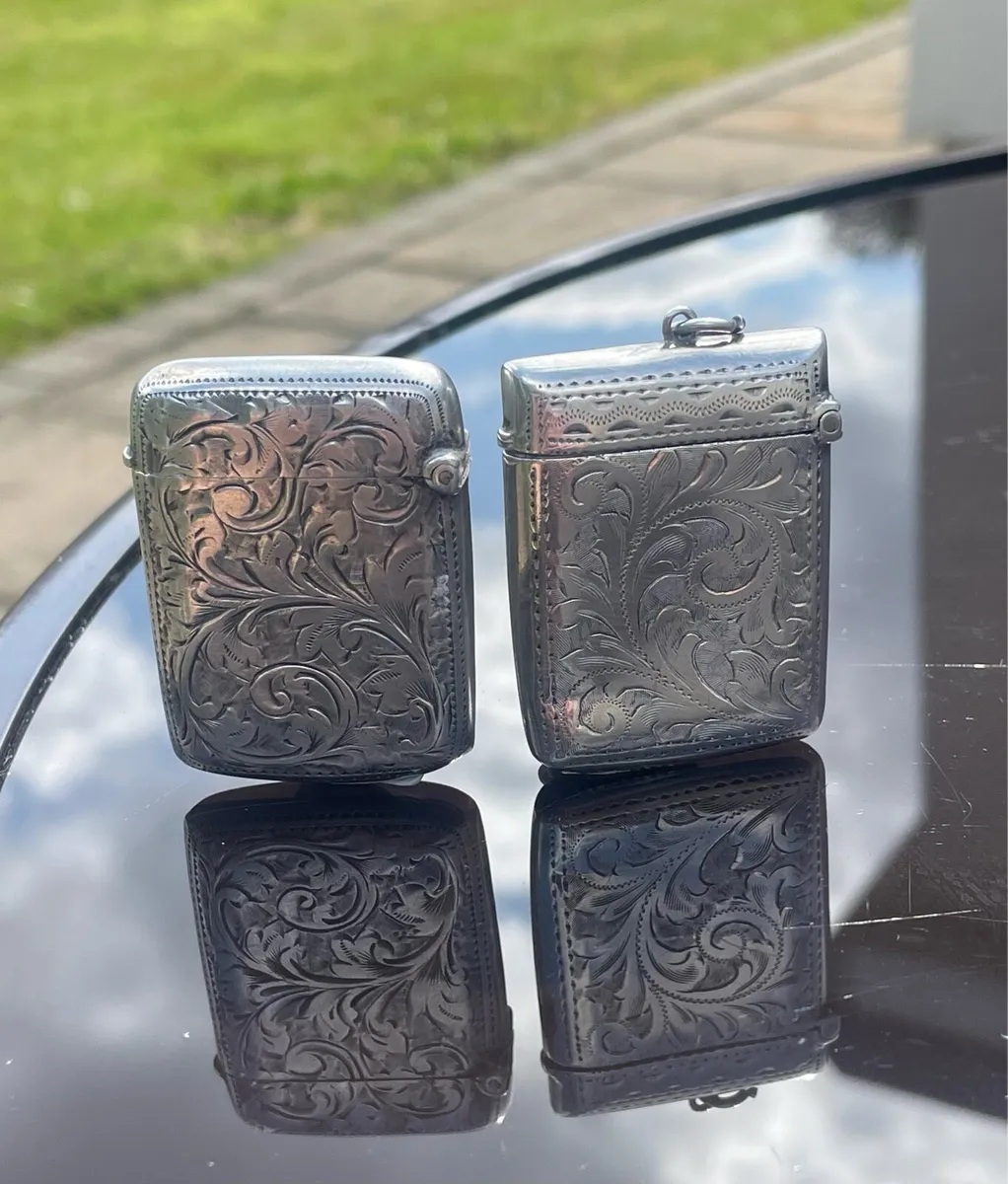 Vintage Silver Vesta Cases - Image 2