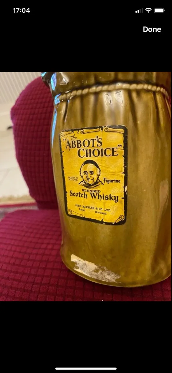 Rare Abbots Choice Scotch Whisky Ceramic Decanter - Image 3