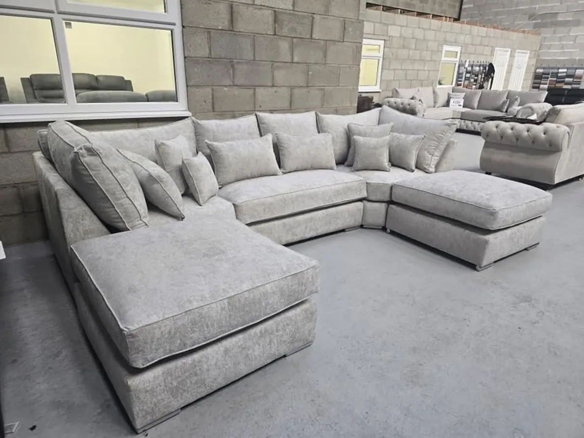 Ushape Scatter and Fullback Cushions Sofa - Image 3