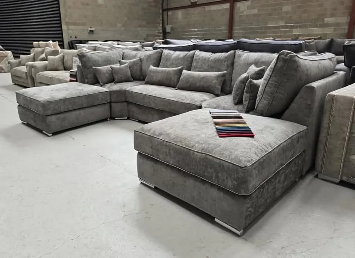 Ushape Scatter and Fullback Cushions Sofa - Image 4