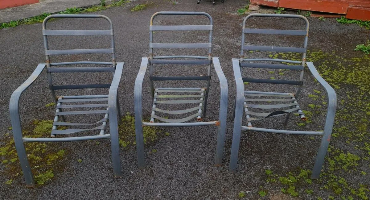 Scrap metal chairs