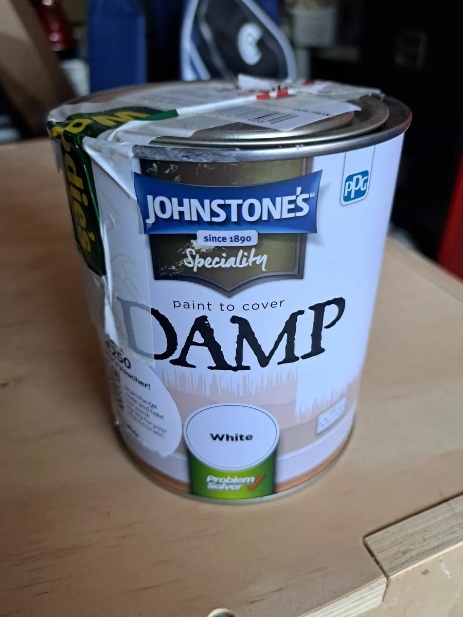Johnstones White Paint to Cover Damp Brand New - Image 1