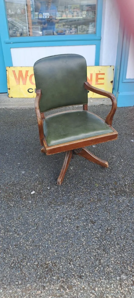 Vintage Antique Office Captains Chair - Image 1