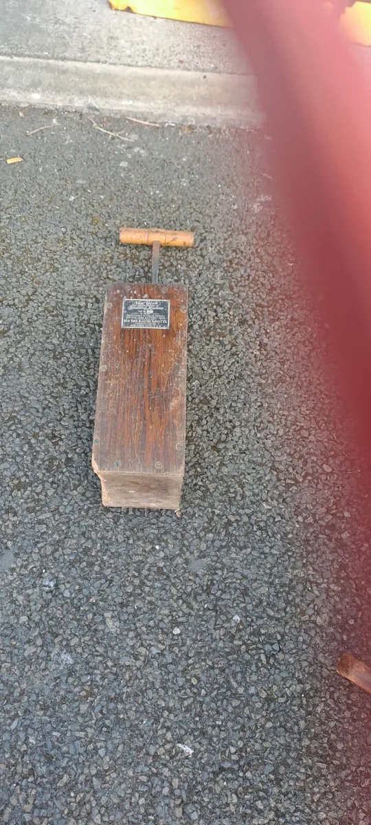 Vintage Antique Dynamite Blasting Machine Plunger - Image 1