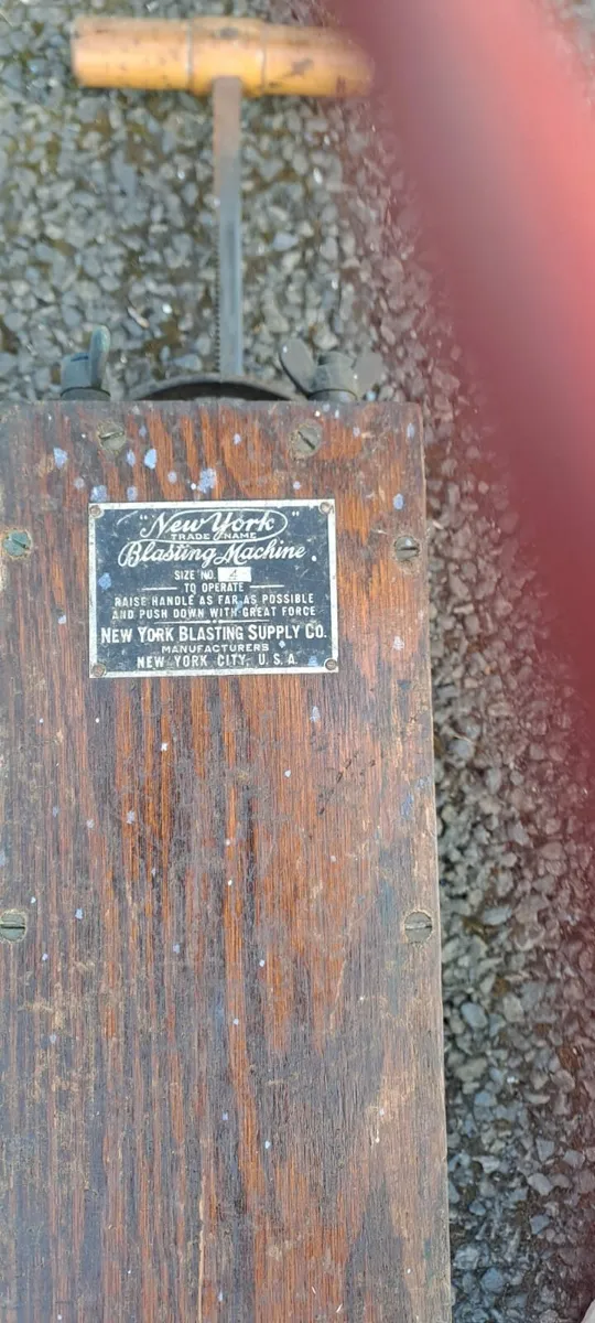 Vintage Antique Dynamite Blasting Machine Plunger - Image 4