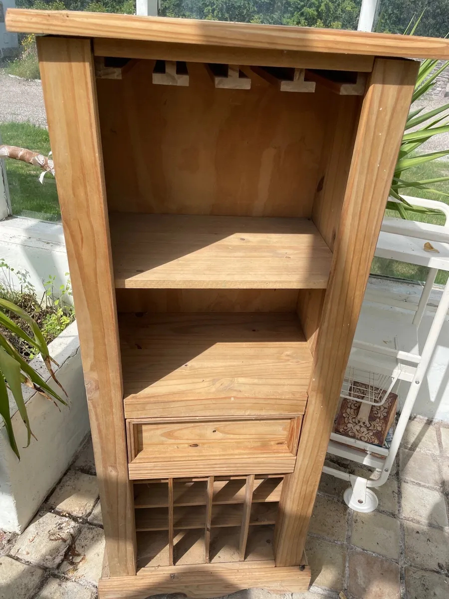 Pine wine cabinet